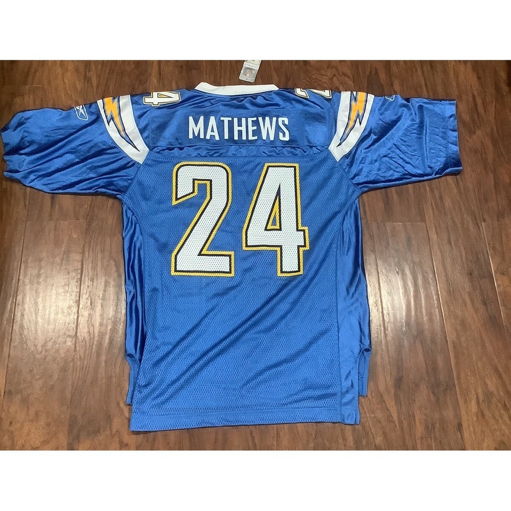 Reebok On Field" SD CHARGERS RYAN MATTHEWS #24 SEWN JERSEY SIZE (SMALL)